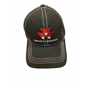 Massey Ferguson Dark Grey All Season Hat, Embroidered & Adjustable‎